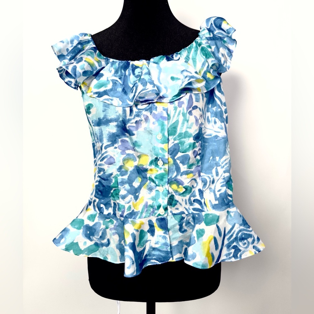 Ralph Lauren 100% Silk Top Size 6